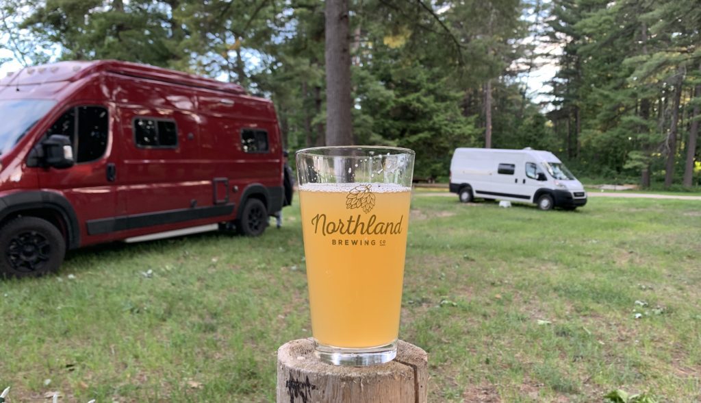 northland brewing van camping
